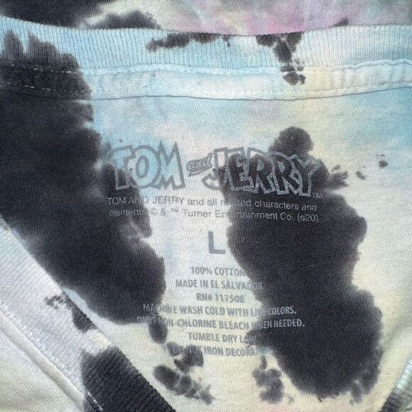 Tom & Jerry Mens Colorful Character Print Longsleeve Tshirt Casual Retro Hipster - Picture 8 of 9